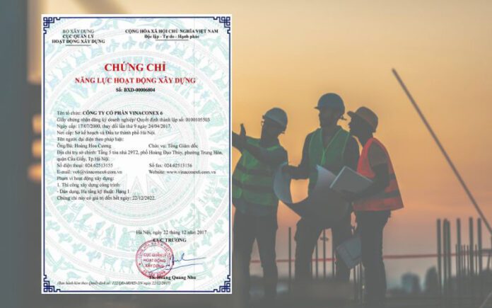 chứng chỉ năng lực thi công xây dựng công trình